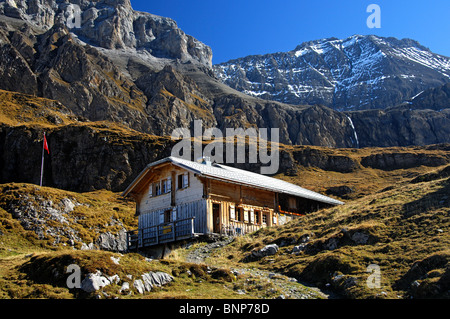 Berghütte Geltenhuette des Schweizer Alpenclubs, Naturschutzgebiet, sich-Iffigen, Berner Oberland, Schweiz Stockfoto