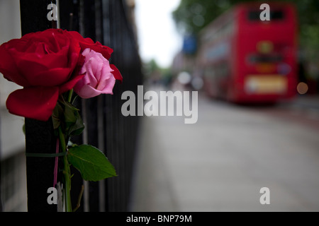 Denkmal für den 7. Juli 7/7 Bombenanschlägen in London am fünften Jahrestag der Terroranschläge. Tavistock Square Stockfoto