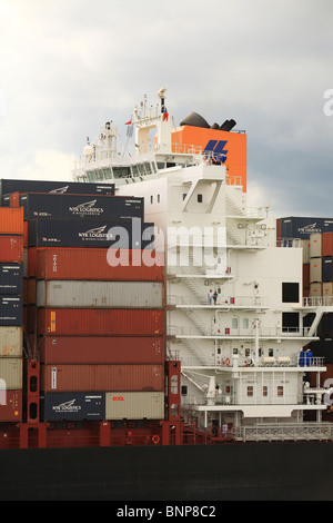 "Chicago Express" Container-Schiff segeln von Southampton Stockfoto