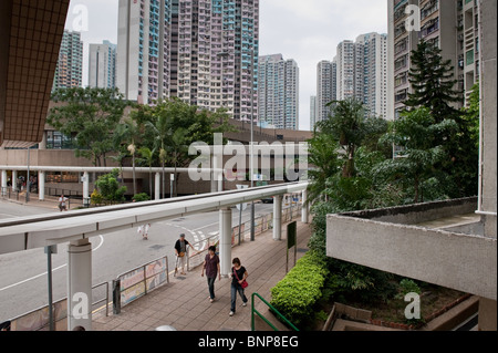 Tin Shui Wai befindet sich im nordwestlichen Teil der New Territories, Hong Kong. Eine arme Gegend mit hoher Kriminalität und sui Stockfoto