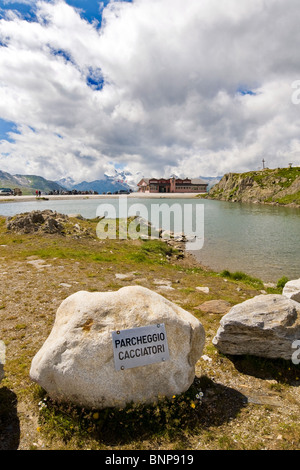 Blick vom Nufenen Pass, Kanton Wallis, Schweiz Stockfoto