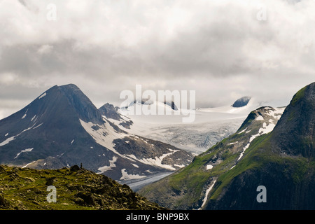 Blick vom Nufenen Pass, Kanton Wallis, Schweiz Stockfoto