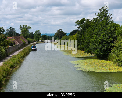 Caen Hill Locks auf Kennet und Avon Kanal Devizes Wiltshire UK Stockfoto