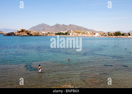 Blick auf Bucht in Puerto de Mazarron Murcia Costa Calida Spanien Europa Stockfoto