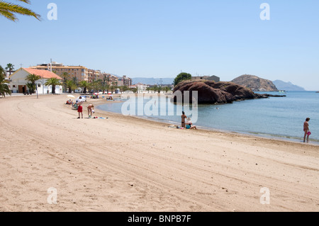 Abgeschiedenen Strand Puerto de Mazarron Murcia Costa Calida Spanien Europa Stockfoto