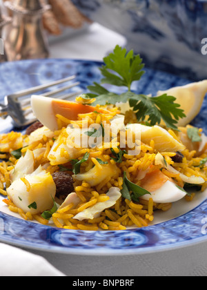 Einzelnen Teil des traditionellen kedgeree Stockfoto