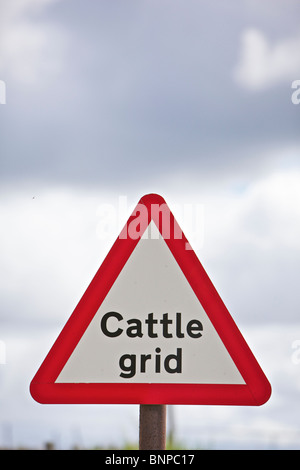 Rinder-Raster-Straßenschild Stockfoto