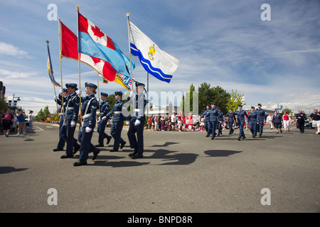Canada Day Feierlichkeiten in Sidney BC Kanada, Armee-jüngstere Söhne Stockfoto