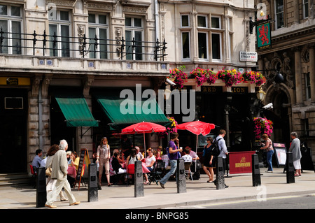 Das Red Lion Pub in Parlament Street, Whitehall, London, England, Vereinigtes Königreich Stockfoto