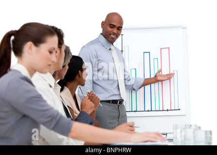 Charismatische Menschen dabei eine Präsentation Stockfoto