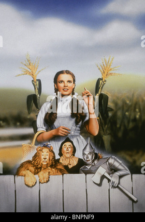 JUDY GARLAND, RAY BOLGER, BERT LAHR, JACK HALEY, der Zauberer von Oz, 1939 Stockfoto