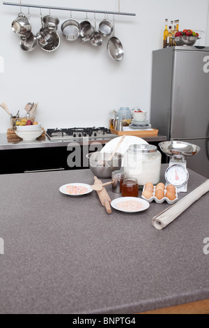 Teig-Zutaten Stockfoto