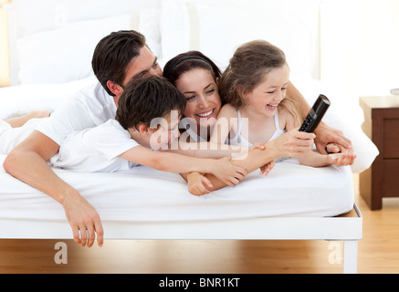 Lebhafte Familie Spaß Stockfoto