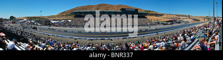 Der Infineon Raceway 1/4 Mile (Panorama), Sonoma CA Stockfoto