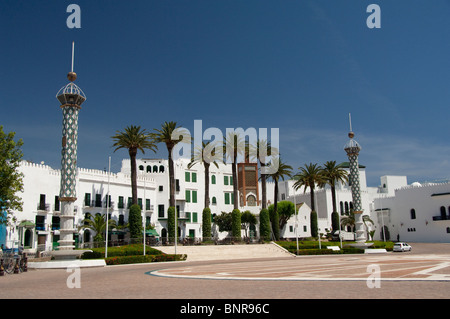 Marokko, Tetouan. Primo Quadrat, Place de Hassan II & Königspalast. Stockfoto