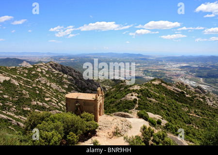 Kapelle Sant Joan in Montserrat (Wellenschliff Berg) südwestlich von Barcelona in Katalonien, Spanien. Stockfoto