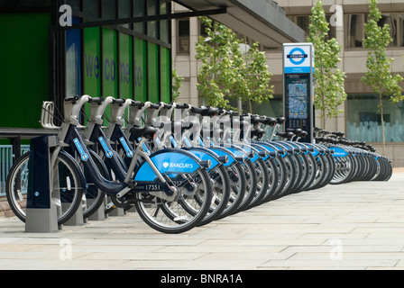 Boris Bikes. TFL Transport for London Fahrrad die Regelung London Uk HOMER SYKES 2010 s Stockfoto