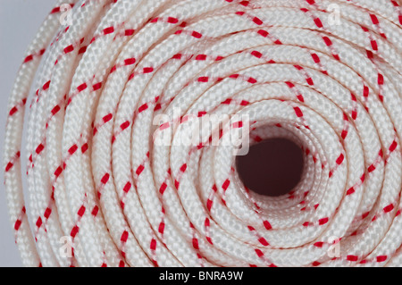 Bündel von weißen, Nylon-Seil-detail Stockfoto
