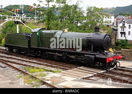 Dampfmaschine Llangollen Station Nord Wales UK England EU Europäische Union Europa Stockfoto