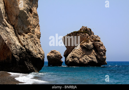 Aphorodites Felsen Petra Tou Romiou Pafos Paphos Mittelmeer Zypern EU Europäische Union Europa Stockfoto