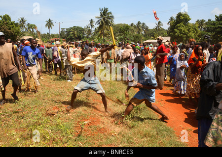 Mwaka Kogwa Feier in Makunduchi, Sansibar, Tansania Stockfoto