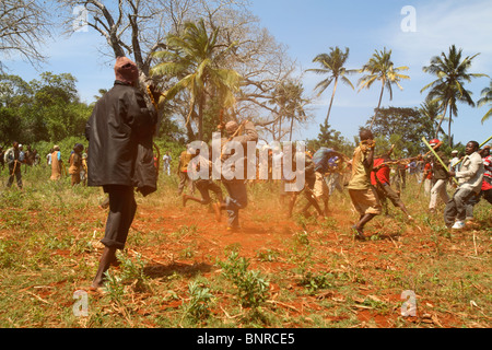 Mwaka Kogwa Feier in Makunduchi, Sansibar, Tansania Stockfoto