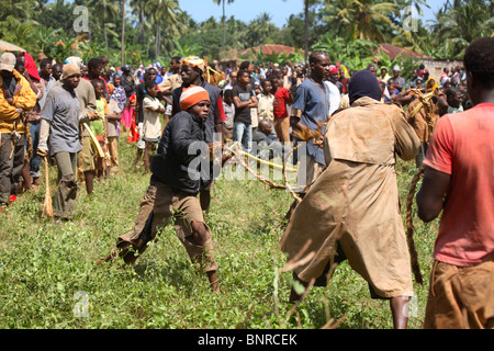 Mwaka Kogwa Feier in Makunduchi, Sansibar, Tansania Stockfoto