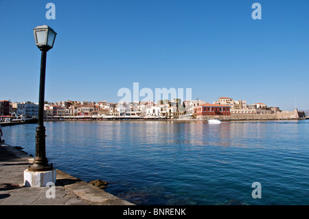 Alte venezianische Hafen Chania Nordwesten Kreta Griechenland Stockfoto