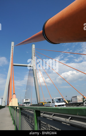 Siekierkowski Brücke über die Weichsel in Warschau, Polen Stockfoto