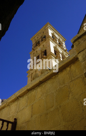 Der Glockenturm der Kirche der Verklärung, Katharinenkloster, Sinai. Stockfoto