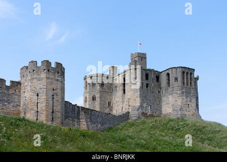 Warkworth Castle, Northumberland, UK Stockfoto