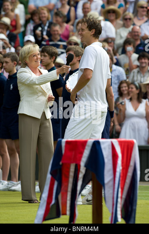 4. Juli 2010: Tomas Berdych, Runner-up, Herren Einzel. Internationales Tennisturnier in Wimbledon statt bei den All England Lawn Tennis Club, London, England. Stockfoto