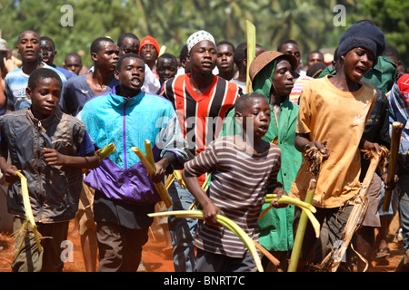 Mwaka Kogwa Feier in Makunduchi, Sansibar, Tansania Stockfoto