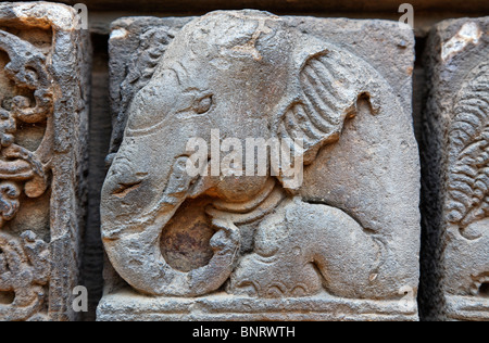 Indien - Orissa - Bhubaneswar - plastische Details an das Hindu Tempel Parasuramesvara Mandir Stockfoto