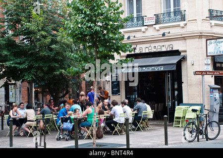 Restaurant im Freien, Toulouse, Frankreich Stockfoto