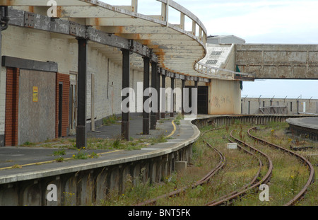 Ehemalige Folkestone Hafen Bahnhof Stockfoto