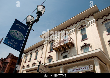 Die Innenstadt von Phelps, NY USA Stockfoto