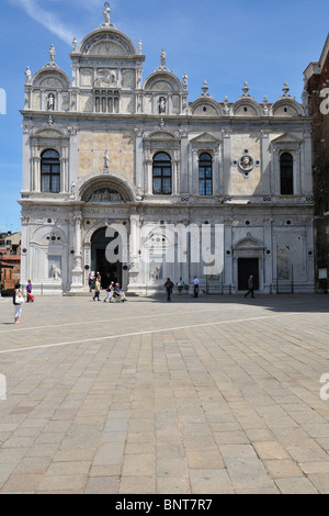 Venedig. Italien. Die Scuola Grande di San Marco am Campo Santi Giovanni e Paolo, Stadtteil Castello. Stockfoto