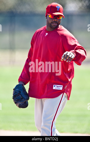 Spring Training bei den Philadelphia Phillies Verbindung in Clearwater, Florida Stockfoto