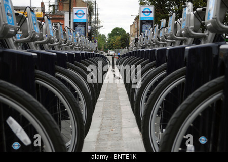 Barclays Cycle Hire Schema in London Stockfoto