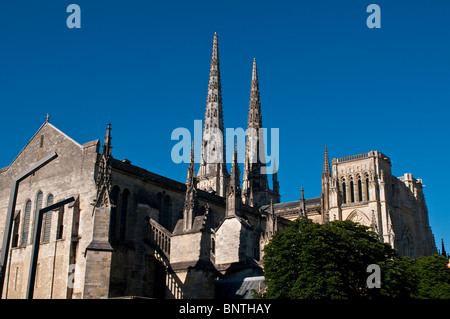 Die Türme des Doms, Bordeaux, Frankreich Stockfoto
