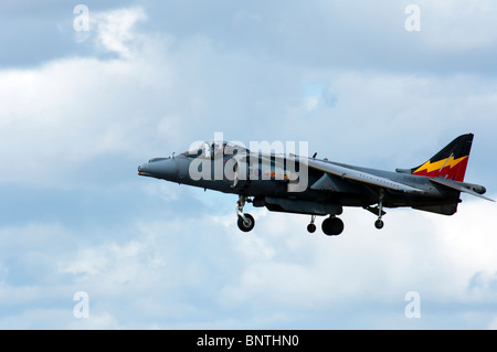 BAE Systeme Harrier GR9 schwebt über Start-und Landebahn Stockfoto