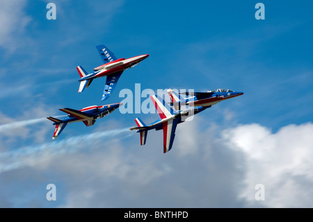 Die Patrouille de France, der französischen Air Academy anzeigen Team Dassault Alpha Jets fliegen Stockfoto