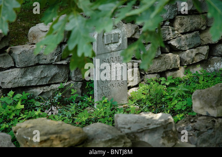 Grabstätte am alten Mulkey Gemeindehaus State Historic Site, politisch, KY. Stockfoto