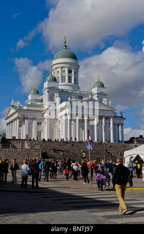 Dom von Helsinki offiziell bekannt als St.-Nikolaus Kirche im Senate Square Stockfoto