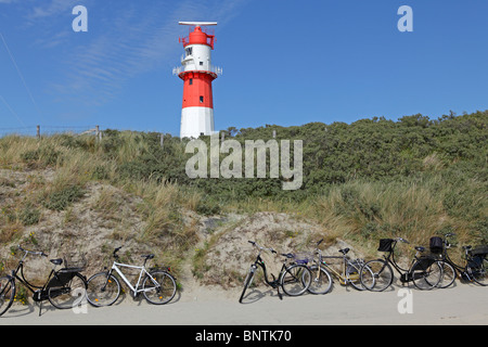 elektrische Leuchtturm, Insel Borkum, Ostfriesland, Nordseeküste, Niedersachsen, Deutschland Stockfoto