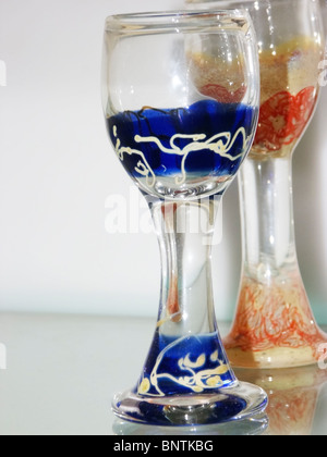 Mundgeblasenem Glas von John England Highland Raku & Studiogalerie, Columbia, KY. Stockfoto