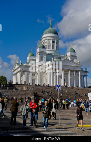 Dom von Helsinki offiziell bekannt als St.-Nikolaus Kirche im Senate Square Stockfoto