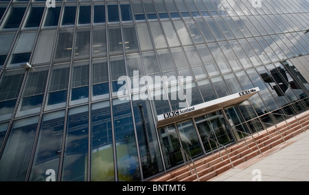 BBC Pacific Quay, BBC Schottland Hauptsitz auf dem Fluss Clyde, Glasgow Stockfoto