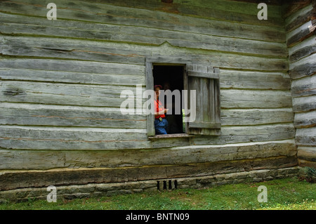 Alten Mulkey Gemeindehaus State Historic Site, (1804), politisch, KY. Stockfoto